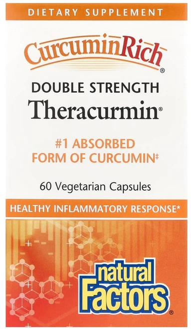 Natural Factors 네추럴 팩터스 커큐민리치 더블 스트렝스 테라큐민 60베지캡슐, 60정, 1개 - 쿠팡