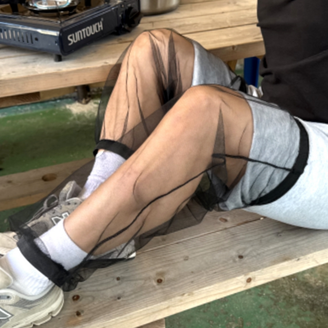 방충 다리 토시 가벼운 야외용 종아리 여름 다리 토시 벌레 모기 메쉬 촘촘한 모기장 캠핑 입는 망사 발열