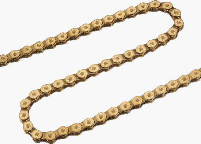 SUMC SH1 1단 싱글 픽시 자전거 카본스틸 체인(시마노 스램 호환), 1개, 골드