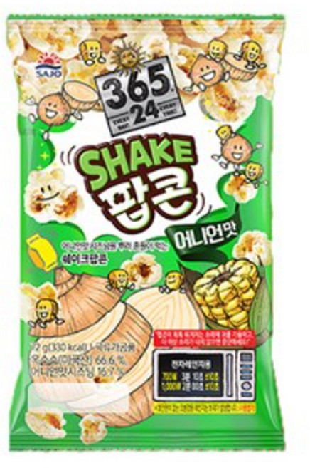 사조 SHAKE 팝콘 어니언맛, 72g, 10개