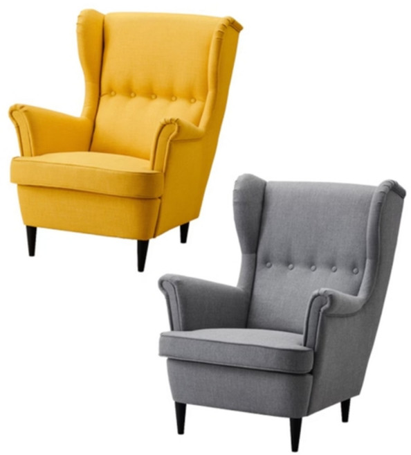 이케아 STRANDMON 윙체어/1인용소파/암체어, 1개, 다크그레이