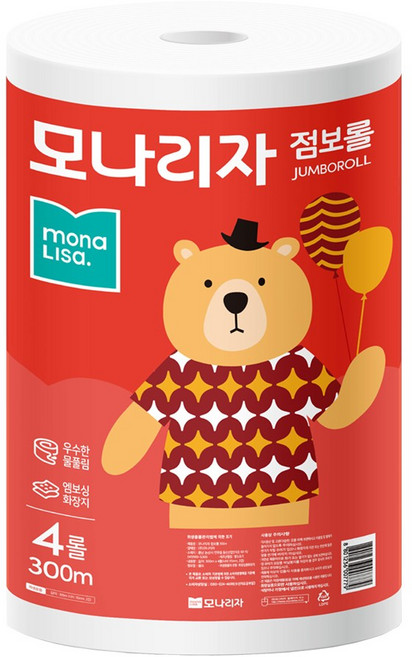 모나리자 2겹 점보롤, 300m, 1개, 4롤