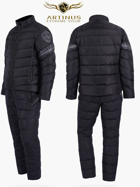 아티누스 덕 다운 겨울 낚시복 세트 거위털 패딩 내피
