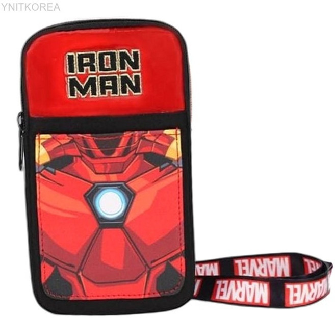 유니드잇 아이언맨 미니 크로스백 어린이 데일리 핸드폰 가방 어린이데일리백