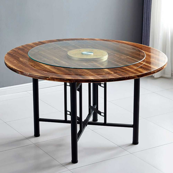 중국식 원형 식탁 테이블 원목 턴테이블 중화요리, 1개, 2.0m 데스크탑+테이블 스탠드+1.4m 턴테이블