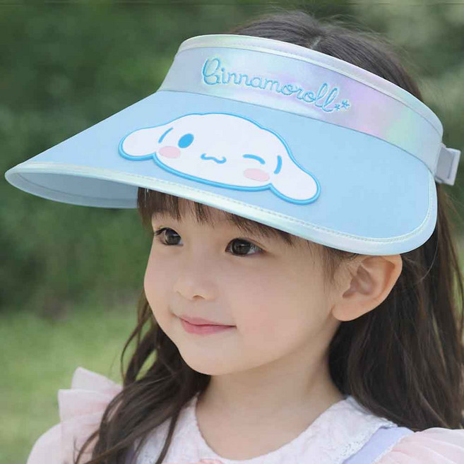 산리오 KOREA 여아 어린이 완전 넓은챙 썬햇 캠핑 소풍모자 가벼운모자