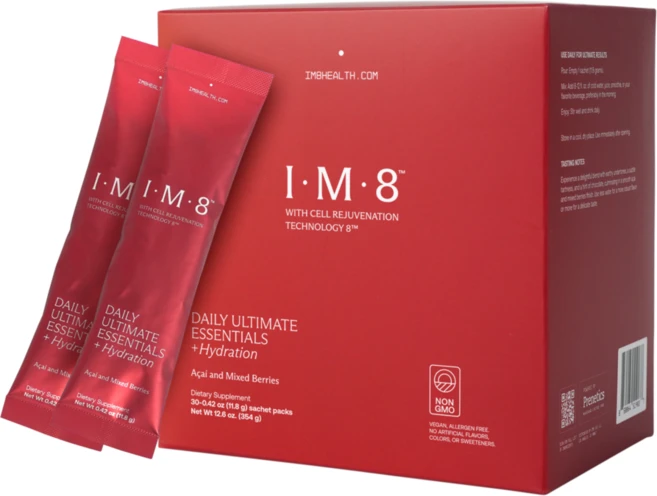 IM8 데일리 얼티밋 에센셜 올인원 종합비타민 보충제 92가지 영양소 함유 코큐텐 프로바이오틱스 비타민 그린 글루텐 프리 아사이 믹스드 베리 30인분 리필 파우치, Starter Kit - 쿠팡