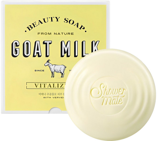 샤워메이트 산양유 비누 버베나, 90g, 4개입