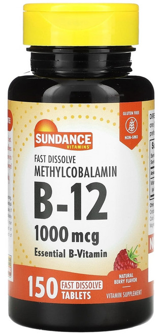 선댄스 비타민 B-12 내추럴 베리 1000 mcg 150 속방정, 1개, 150정