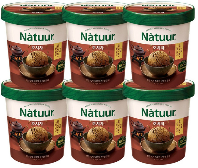 나뚜루 호지차 파인트, 6개, 474ml