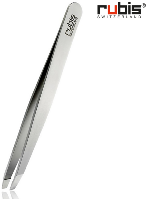루비스 트위저 스위스 명품 기본사선형 족집게 쪽집게 트위저 핀셋, 실버 1K102, 1개