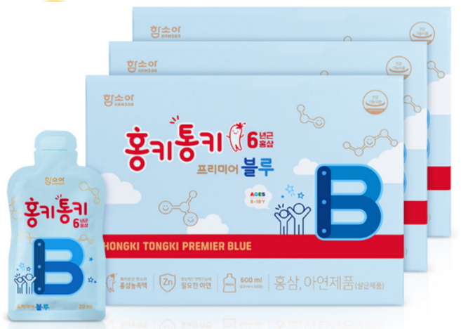 홍키통키 프리미어 블루 (8세~10세), 600ml, 3박스