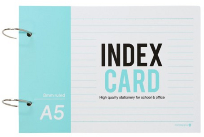 모닝글로리 정보카드 A5 메모카드 단어장 유선 8mm, 상세페이지 참조, 상세페이지 참조