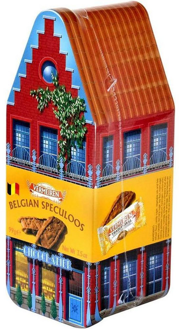 ASK TRADING 일본직구 벨기에 베르메이렌 카라멜 비스킷 특제 틴 캔 오렌지 루프 x 레드, 사이즈