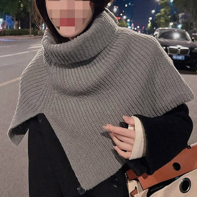 여성목워머 니트 풀오버 터틀 넥워머