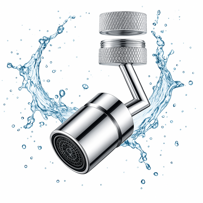 엣지포스 720도 각도조절 듀얼분사 수도꼭지 워터탭, 1개