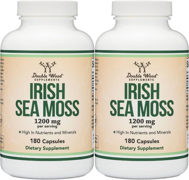더블우드 아일랜드 바다 이끼 추출물 1200mg, 2개, 180정 - 쿠팡