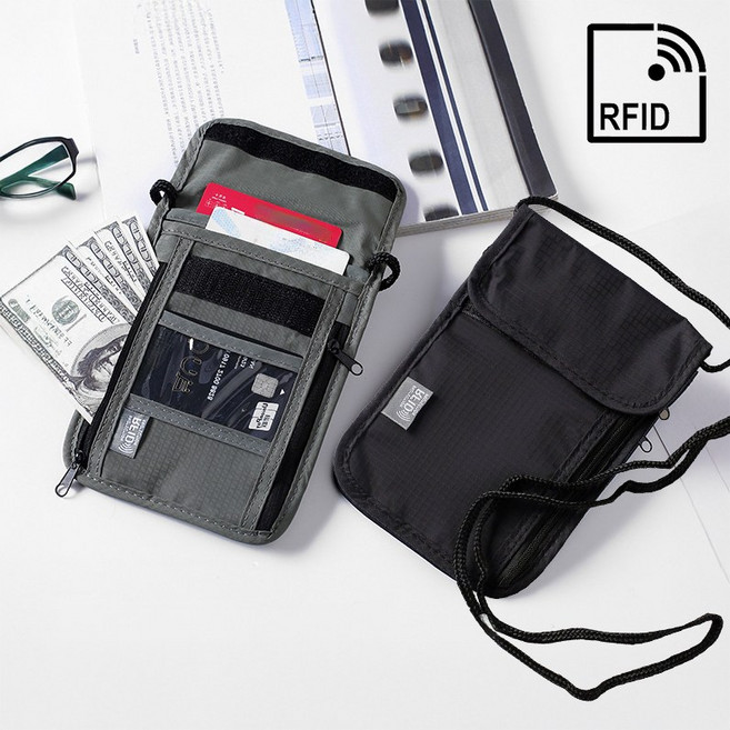 로메리아 rfid 차단 안티스키밍 여권 파우치 크로스백