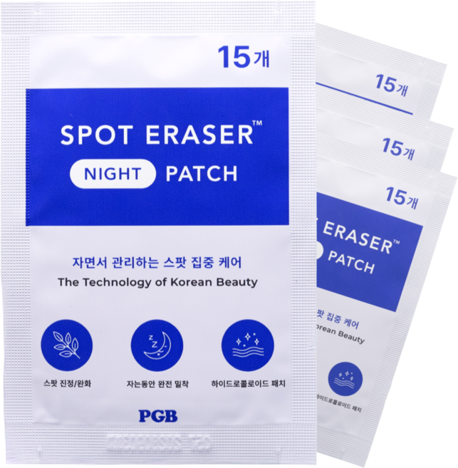 스팟이레이저 하이드로콜로이드 나이트 여드름패치 짜고난후, 4개, 15개입