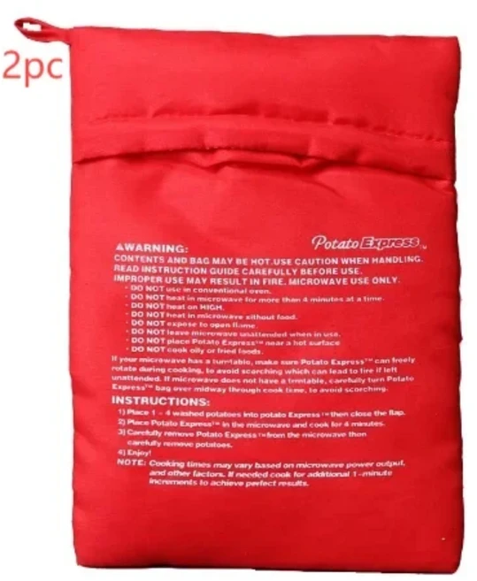 전자레인지 감자찜봉투 - 4분 만에 완벽한 얹을 수 있는 재사용 가능한 파우치 및 빠르고 간편한 주방용품