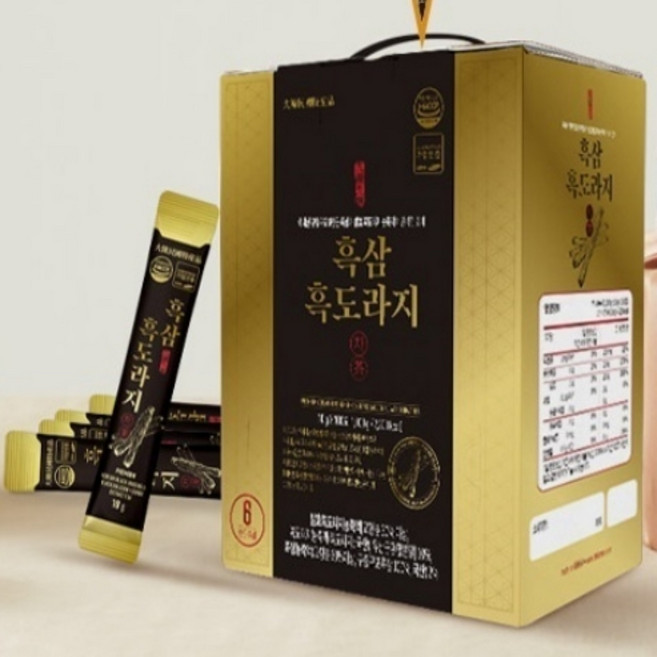 [BJMarket] 국산 흑삼 흑도라지차 국내산6년근홍삼