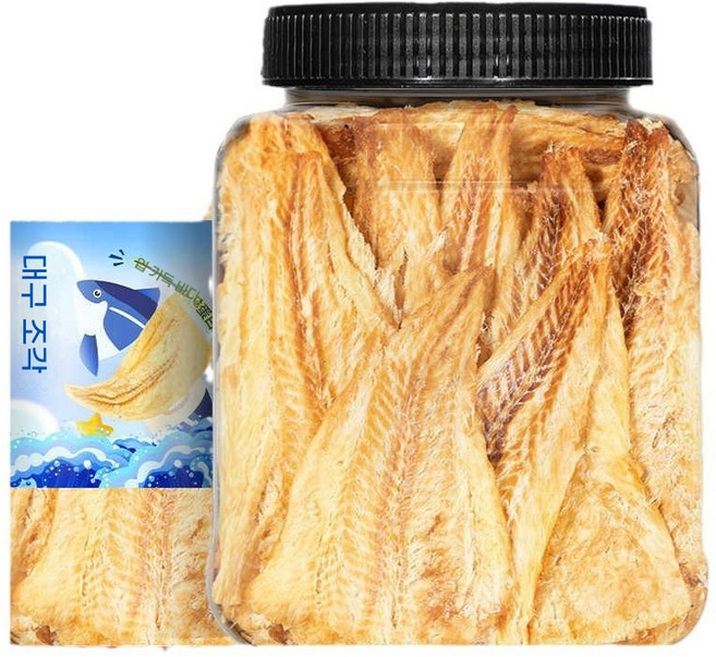 씨플 심해 구운 대구포 500g 캔 맛있는 임산부 어린이 저지방 간식, 심해 건조대구 순중량 250g/캔 [전체 대구포]