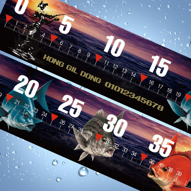 낚시계측자-낚시스티커-낚시자-어종계측자-고기계측자, 1개, 3대돔 계측자