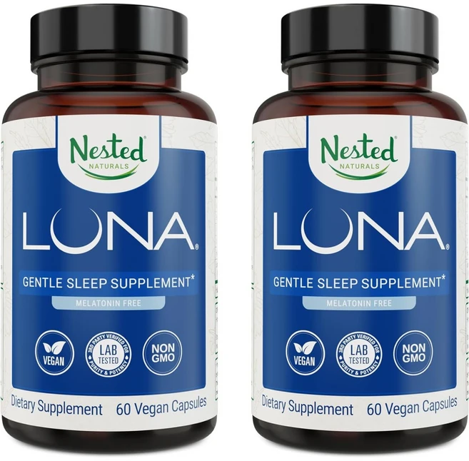 미국 네스티드네츄럴 루나 멜라토닌 프리 60정 x 2팩 - 쿠팡