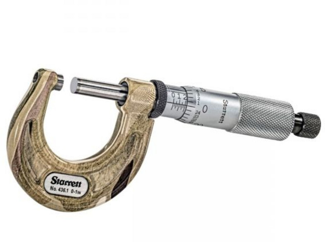 스타렛 외부 마이크로미터 세트부드러운 마찰 너클 조합 래칫 및 스피더 미국 자부심 테마 04인치 세트 범위 .0001인치 눈금 SAPT436.1XRLZ 2831603, 0-1", 위장