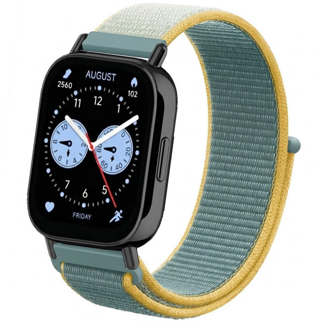 오네꼬네 샤오미 레드미 워치5 라이트 액티브 호환 스트랩 시계줄 밴드 나일론 22mm, 민트옐로우, 1개