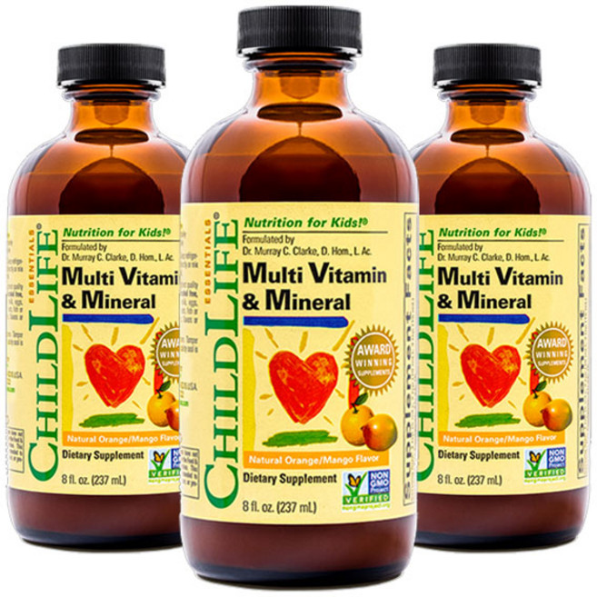 ChildLife 멀티비타민 & 미네랄, 3개, 237ml