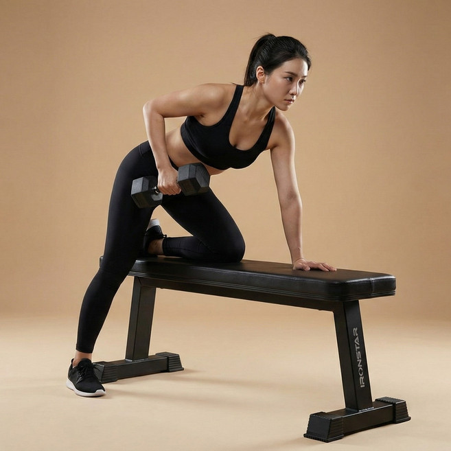 아이언스타 고중량 플랫벤치 헬스 벤치프레스 의자 평벤치 홈짐 기구