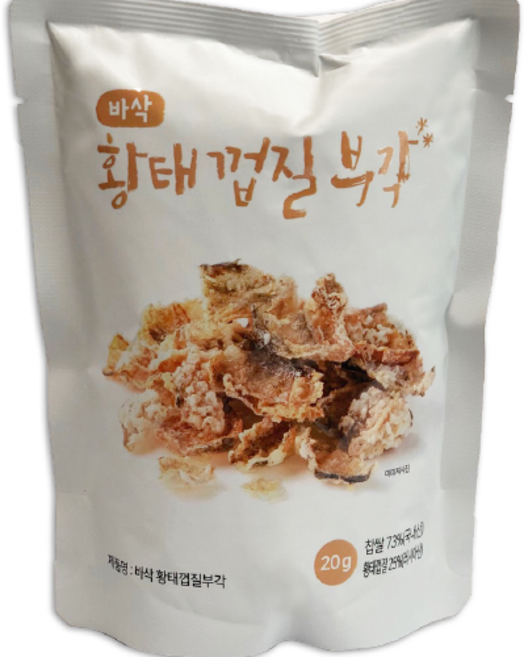 전주 수제 찹쌀 김부각 하봉마을 황태껍질부각 하봉식품, 8개, 20g