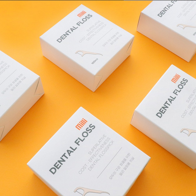 밀리 100개입 2세트 낱개포장 일회용치실 치간칫솔, 2팩