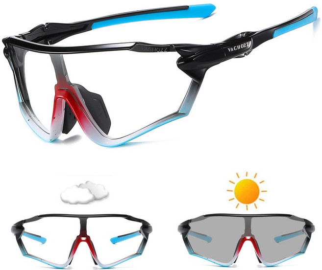 VAGHOZZ 브랜드의 새로운 UV400 및 광변색 사이클링 안경 야외 선글라스 남성 여성 스포츠 MTB 자전거 고글, DP4, 1개