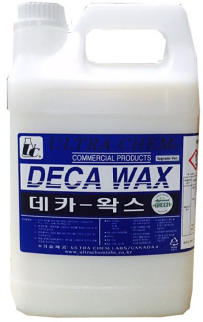 데카왁스 3.75L 바닥 광택제 PVC 타일 비닐타일 수성 광택 코팅 왁스 울트라켐, 1개