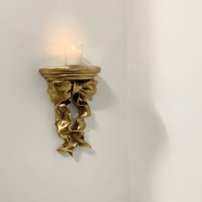 리본 미니 침실 선반 받침대 벽장식 2color 인테리어 화분받침 소품, 골드