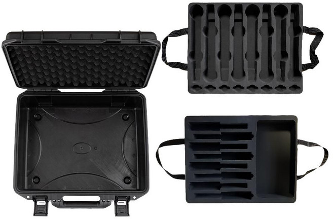 무선 마이크 보관함 8구 하드 케이스 음향 장비 가방