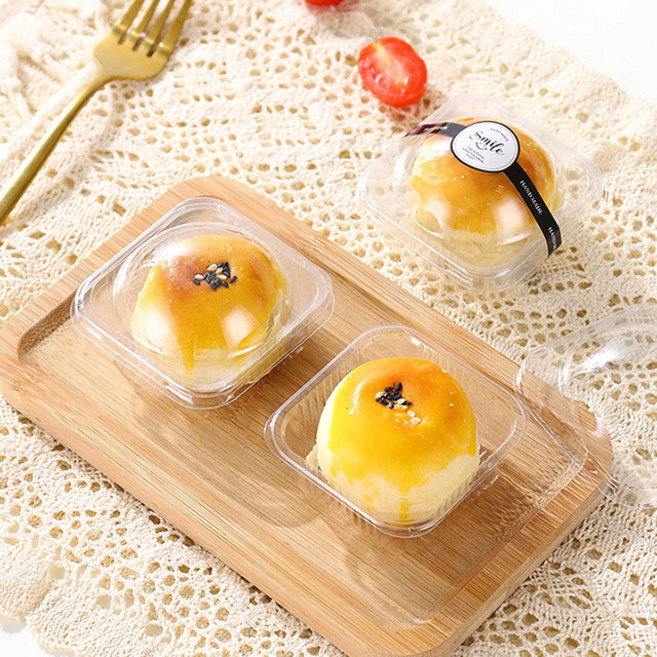 200P 세트 돔타입 원형 화과자 월병 떡 포장 용기 PET 케이스, 200개, 투명