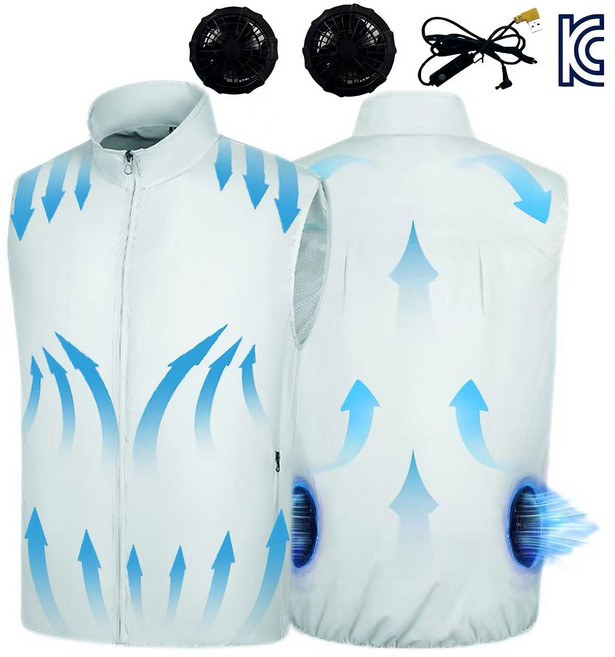 3단 바람 조절 쿨링 조끼 여름 선풍기 에어컨 냉풍 작업복 등산 낚시용