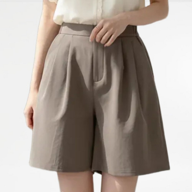 바이제제 여성 하이웨스트 반바지 슬랙스 여름 오피스룩 데일리 A라인 정장 하프팬츠