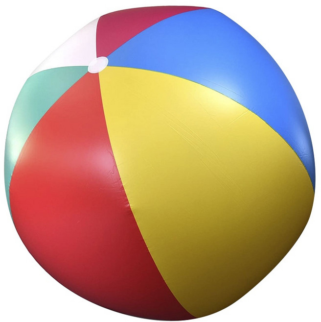 고플로츠 자이언트 인플레이터블 비치 볼, 1.8m, 혼합 색상, 1개