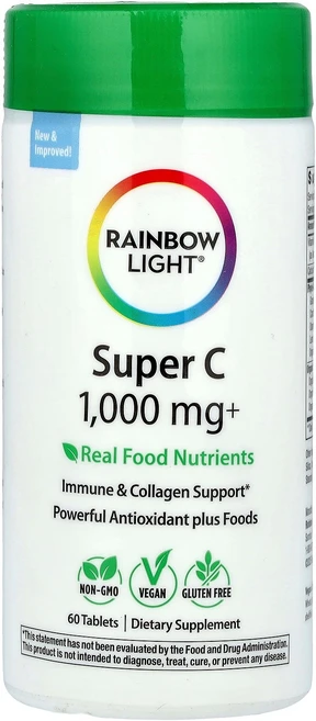 Rainbow Light Super C 60정 Light (레인보우 라이트), Rainbow Light, Super C, 60정, 1개 - 쿠팡