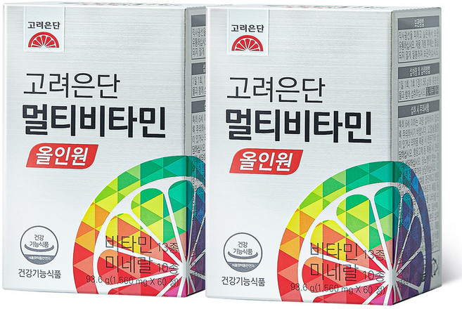 고려은단 멀티비타민 올인원, 60정, 2개