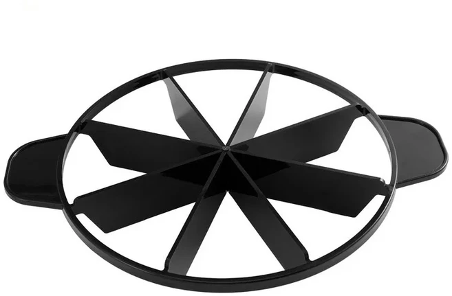 케이크 커터 슬라이서 플라스틱 파이 균일한 크기 표시기 원형 빵 분할기 페이스트리 치즈 피자 베이킹 절, 02 black-8