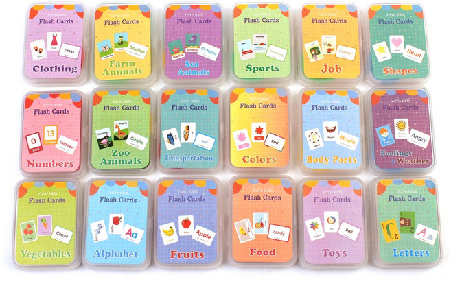 [요요키즈](세트상품) 영어낱말카드18종세트, (세트)영어낱말카드18종세트, (세트)영어낱말카드18종세트, 1개