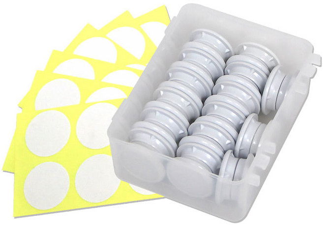 마그피아 네임자석홀더 스티커형 30개입 이름표자석, 흰색, 30개