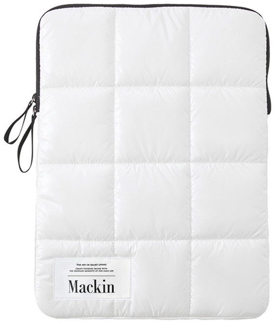 맥킨 노트북 패딩백 파우치, 화이트, 1개