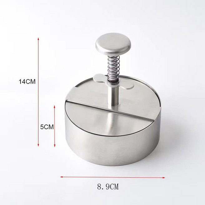 햄버거 패티 성형기 수제버거 몰드 민서기 모양틀 떡갈비 너비10cm 압력 단일, 1개, A. 직경이 약 9cm