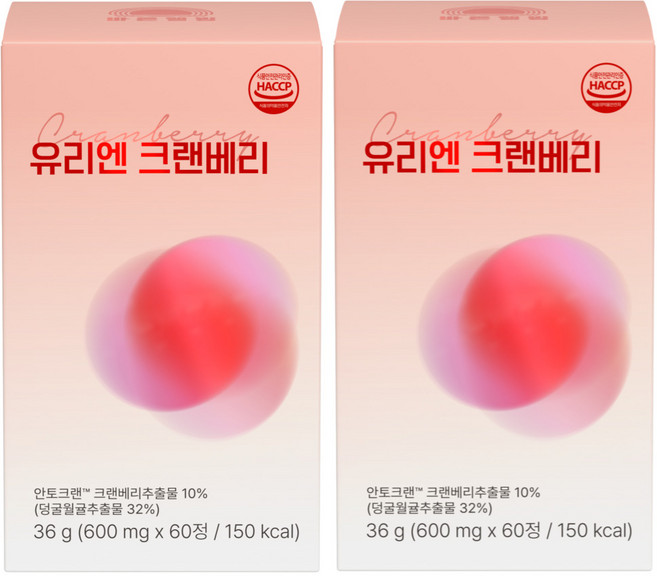 바른웰빙 유리엔 크랜베리 디만노스, 2박스, 60정